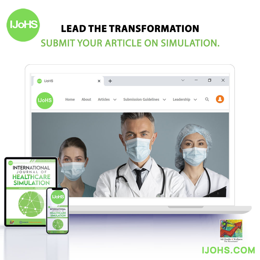 IJoHSim's tweet photo. Yours can be the shoulders the community stands on. Submit your narrative on how you employed simulation. Guidelines and submission details can be viewed here: https://t.co/8c1B1sE2Cq

@DebraNestel @sandrajparish @SandriCollins @uto_nancy @andibuttri #healthcaresimulation #meded https://t.co/wThvGtLyMO