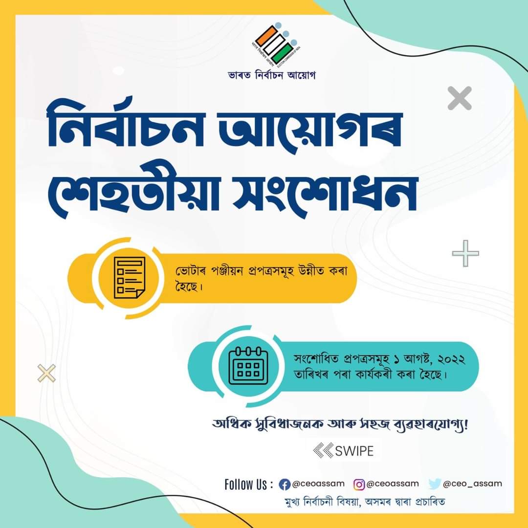 north_salmara's tweet image. #newelectoralforms
#knowyourforms
#youngVOTERS
#myVOTEmyRIGHT 
@ceo_assam @ECISVEEP