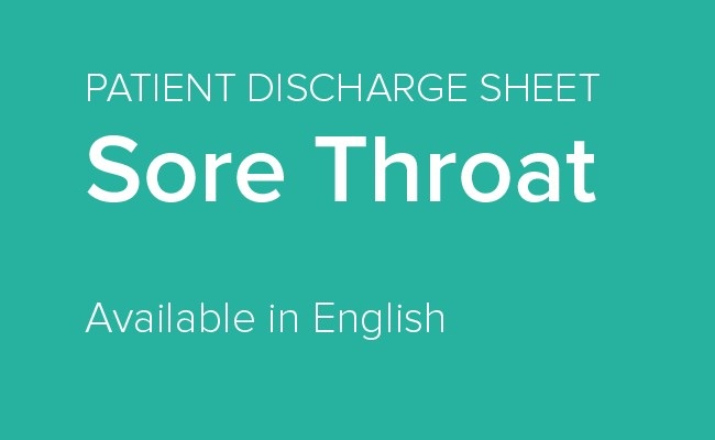 DID YOU KNOW? We have over 225 Patient Discharge Sheets available for download, or to be sent from a no-reply text or email directly to patients at the click of a button!

Sore Throat - ow.ly/6Qlm50Ka4JR

#PDS