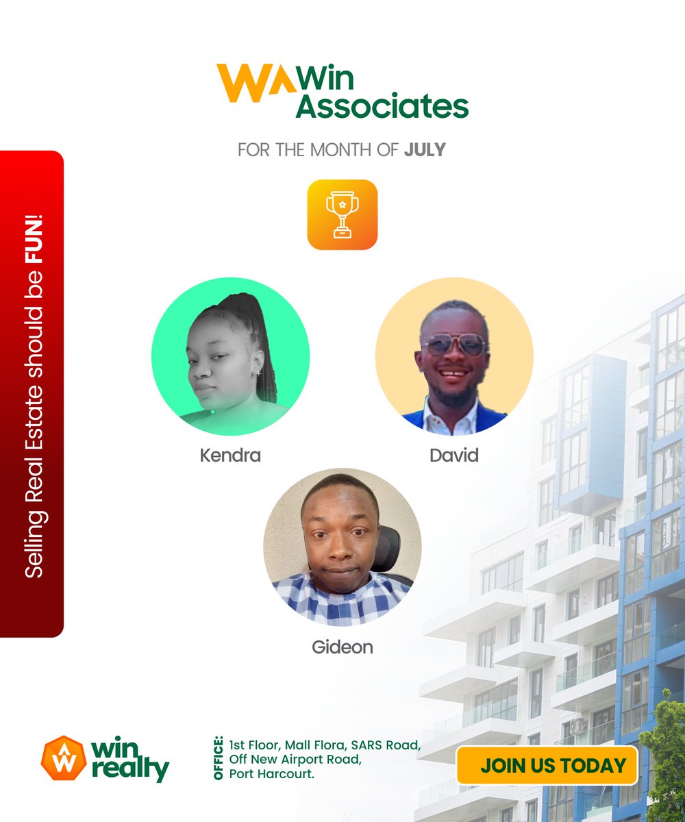 meetwinrealty's tweet photo. Congratulations to our Win Associates for the month of July.
Great and men and woman making serious money monthly selling real estate.
You too can join us, meanwhile take a sec and drop your best wishes in the comments for these ones.
#WinRealty #WinAssociates #Realtors https://t.co/qkdN18Z2a8