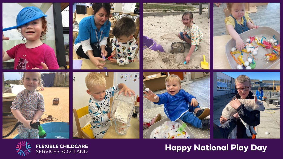 FlexibleCScot's tweet photo. Happy National Play Day!! 

Take a look at some of the fun activities the children in our services get up to each day!

Every day is play day with #TeamFCSS! https://t.co/FoA0YcHHlM