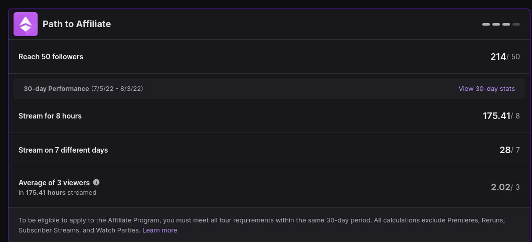 Kadin1824's tweet photo. @InHumanGlobal we have done it, 0.98 more average viewers to affiliate #BeInHuman 
Special thanks: @Phillipcate22 @Houndful @katy07__ @tiny0401_ @AyoArashii @ThePyroCam see you all the next time you visit my stream! :) Stay Spacie! https://t.co/EkSHOh9LFE