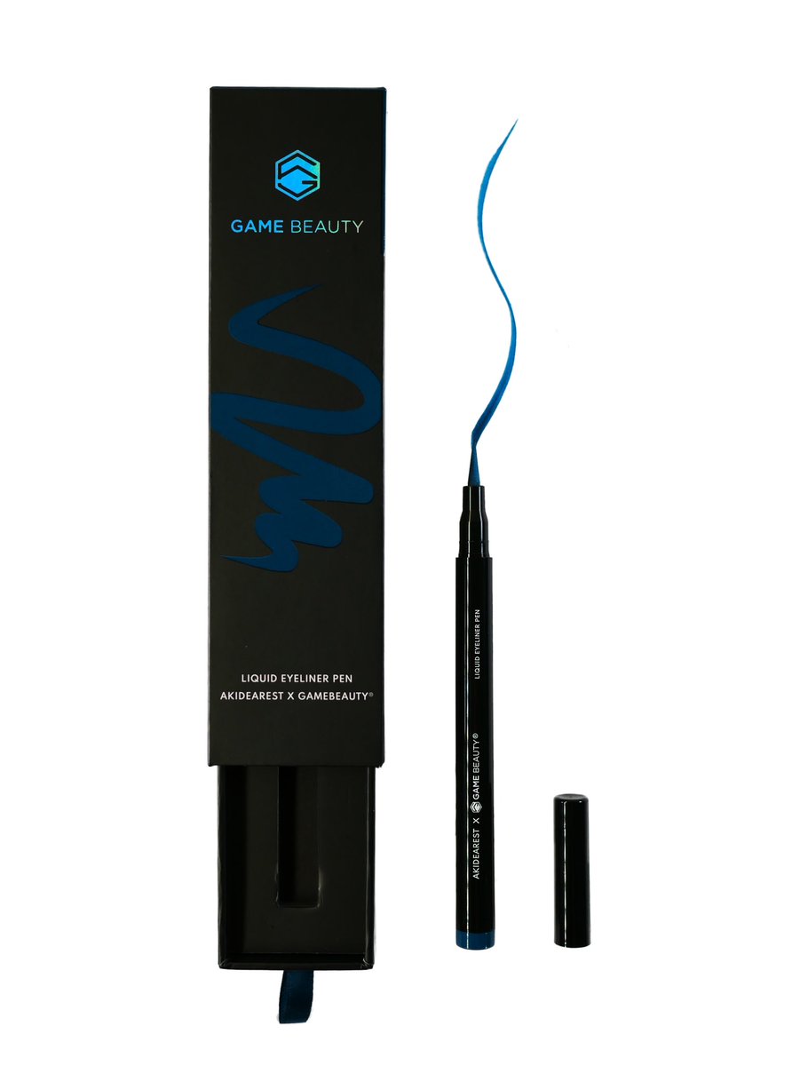 GameBeauty's tweet photo. 🌊Dive into the deep ocean with Trench, a dark navy blue in our water resistant liquid eyeliner formula, in collaboration with @akidearest
.
🌊Pre-order our new eyeliner collection on https://t.co/sorKce3tiq tomorrow at 11am EST!
.
#gamebeauty #akidearest #makeupcollab #eyeliner https://t.co/Lr7xPcWGOA