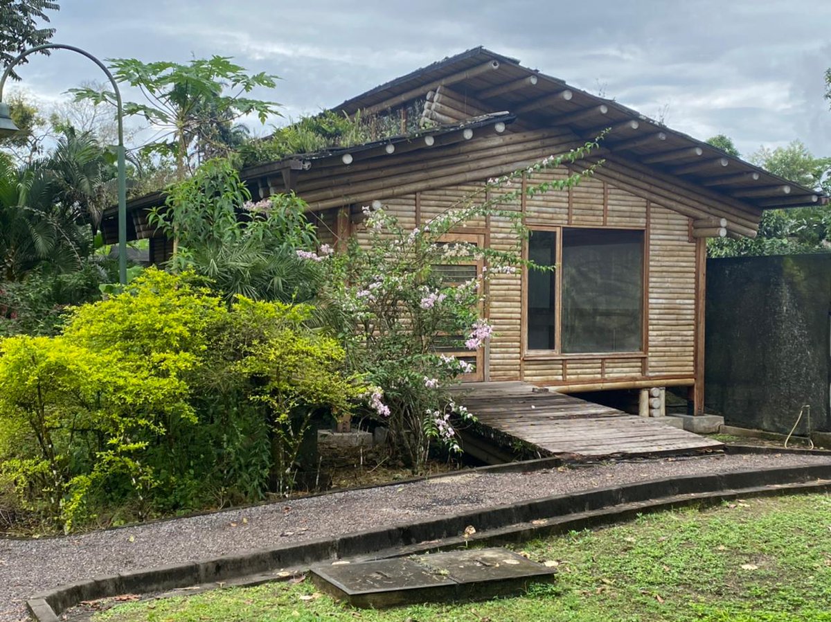 inbarlac's tweet photo. En el Jardín del Cacao y Chocolate, en #Napo, se desarrolla la práctica del Curso para Fiscalizadores de Construcciones con Bambú con representantes de  municipios e instituciones locales. #BambúConstrucciónSostenible https://t.co/M4QULS2rtU