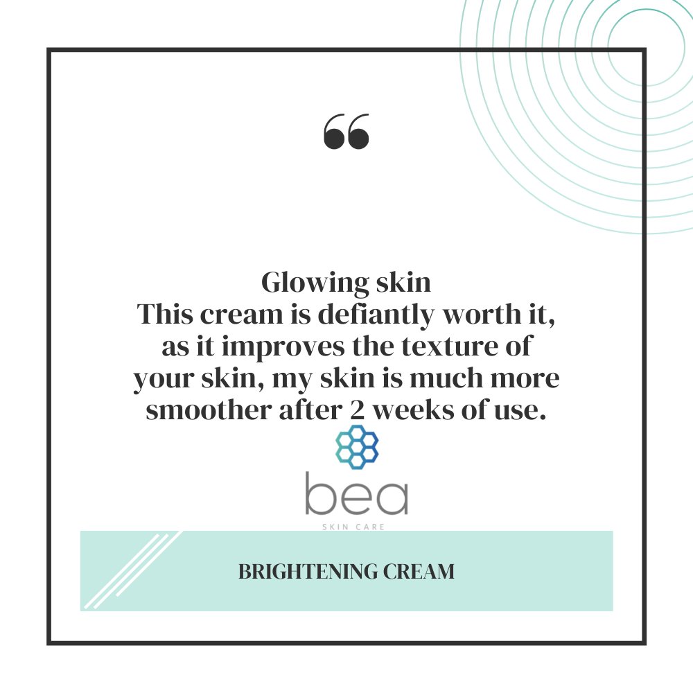beaskinclinic's tweet photo. For those looking to achieve a more even-toned and radiant complexion in general, the bea Skin Care Brightening Cream’s anti-ageing and anti-melanogenic properties improve other surface-level issues, such as poor skin texture.

https://t.co/mQ4xUU0skZ https://t.co/DmCphrXpYU