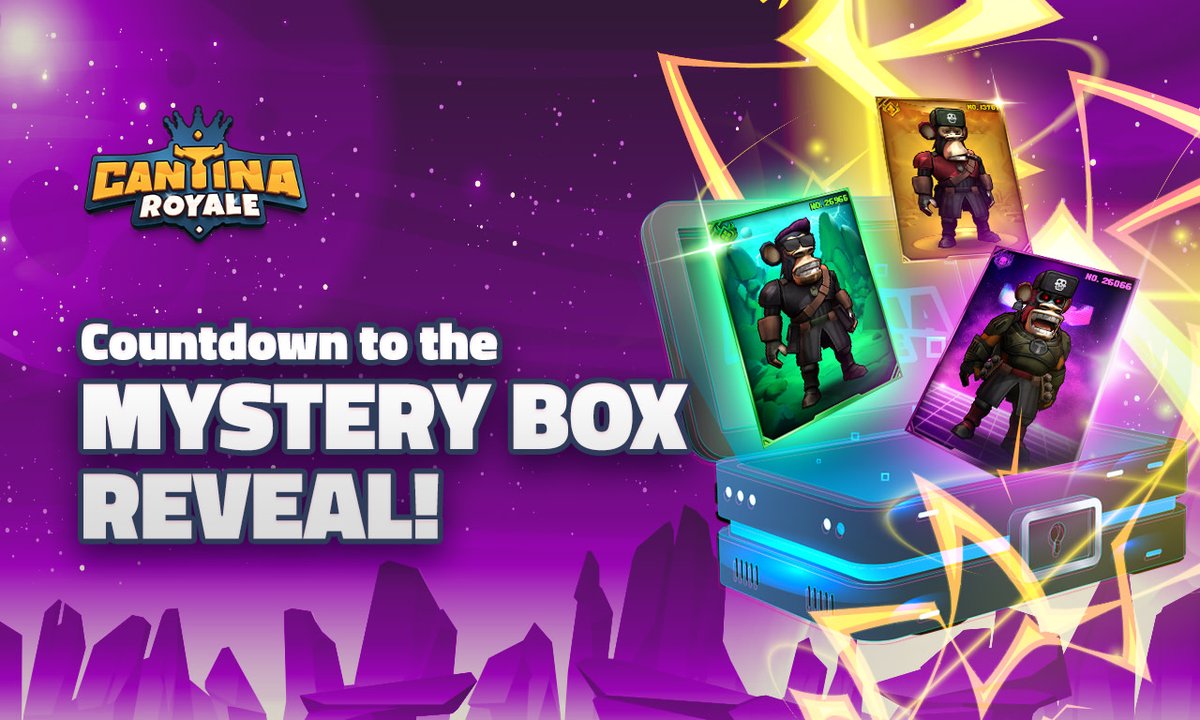 CantinaRoyale's tweet photo. 🎉 Wallets ready? Mystery Box Reveal in 48 hrs! 🎉
Counting down to the big surprise – reveal your Space Apes on the 5th of August at 16:00 UTC!
What will it be? Bronze? Gold? Legendary? 🙉🙉🙉
#CRT #GameFi #Elrond #ElrondCommunity #P2E #F2P #CantinaRoyale #Verko https://t.co/ZYvKQi6GTM