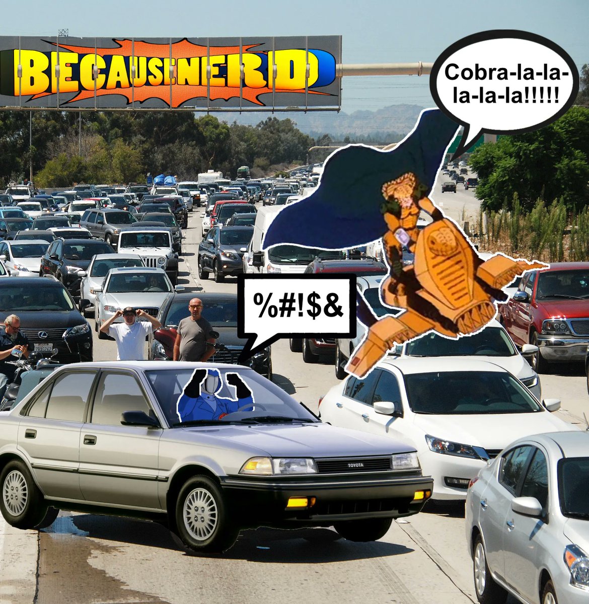 BecauseNerd's tweet photo. Daily commute pissing you off?? Then be like Cobra Commander and rage listen to some Because Nerd!!  🔊 🤬 https://t.co/tbrj8azgX3
#becausenerd #gijoe #nerd https://t.co/YdnqgmAgJV