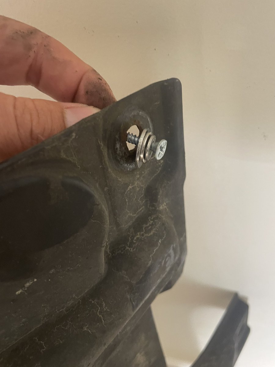 saftyfirst1990's tweet photo. @Kwik_Fit  decided to use non-conformed screws when reattaching my under tray.Because of this gross negligence while driving at 70 with my family the under tray un attached catches the road locking the steering and almost killing myself and my family and the people behind. https://t.co/O68oJcqeEl