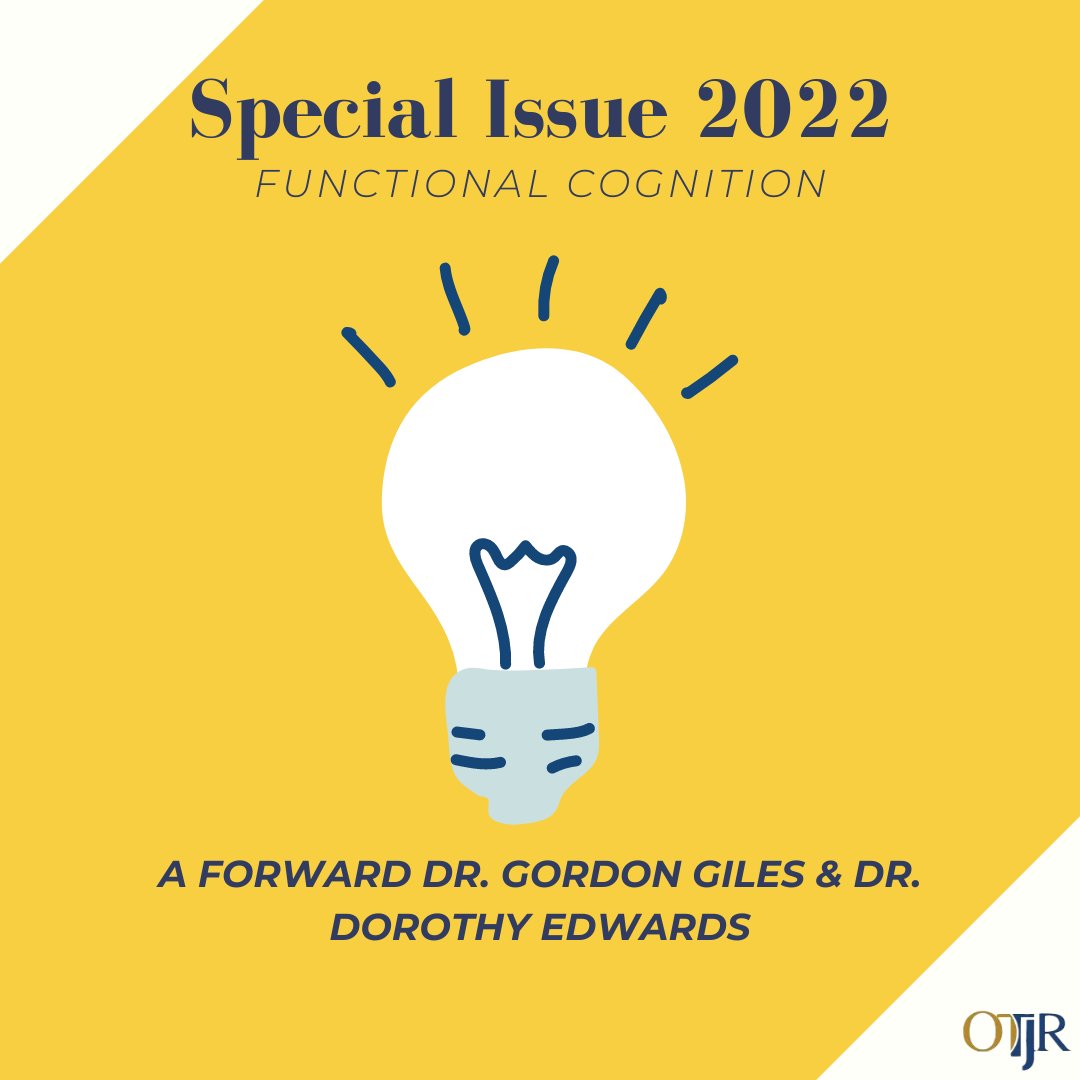 OTJRJournal's tweet photo. Drs. Giles and Edwards' forward for the #FunCog2022 Special Issue is published! Take a look to get a sneak peek at what exciting studies will be published coming up in this year's #specialissue!
https://t.co/saVBLgk1tl
#functionalcognition #OT #OTResearch #occupationaltherapy https://t.co/XHBaGgz6MF