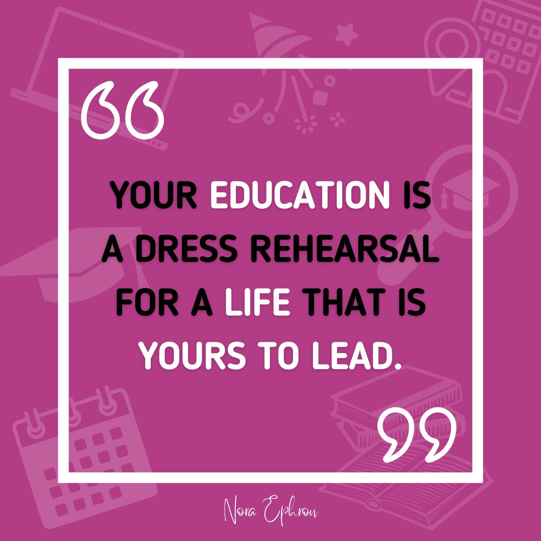 You may not feel as though your education is impacting you now, but we promise you it will in the future!

You will take the knowledge and skills you learn throughout your life.
Make sure that the dress rehearsal goes well so that the actual show does too!

#FindOpenDays #Success