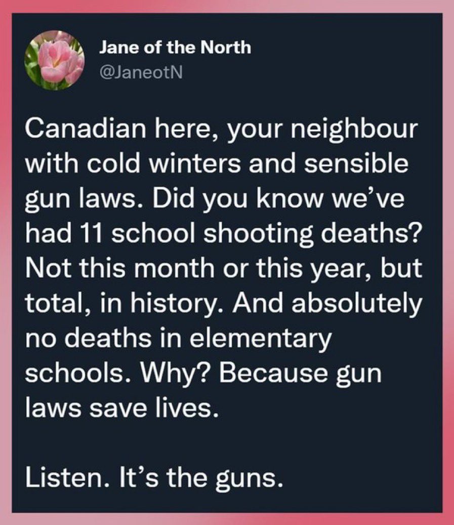 SchoolingDiana's tweet photo. @DemocraticDaisy @SenTedCruz Hey Ted! One of your fellow Calgarians has something to remind you of … if you can pay attention? #TedCruz #guns #SecondAmendment #CommonSense #Calgaryborn https://t.co/HRcAanRh6Q