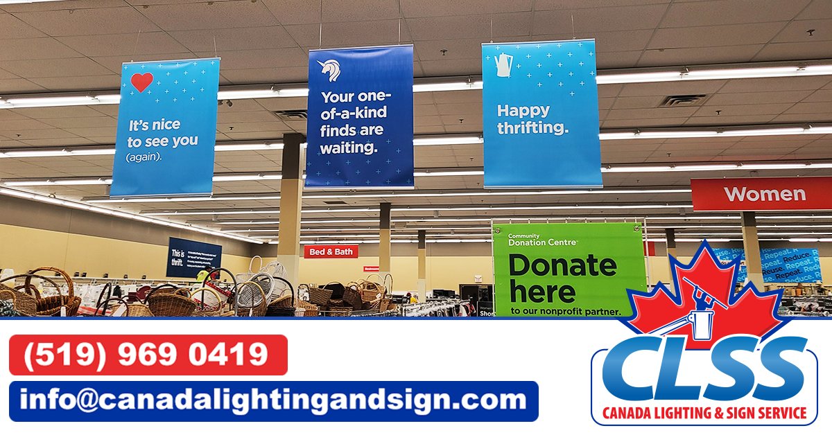 We are able to install signage of all types, indoors and outdoors! Take a look at all these different signs our hardworking team at CLSS was able to install for Value Village in Windsor! Go team!
-
-
#windsorontario #windsoressex #trades #signs #signinstaller #thrifting