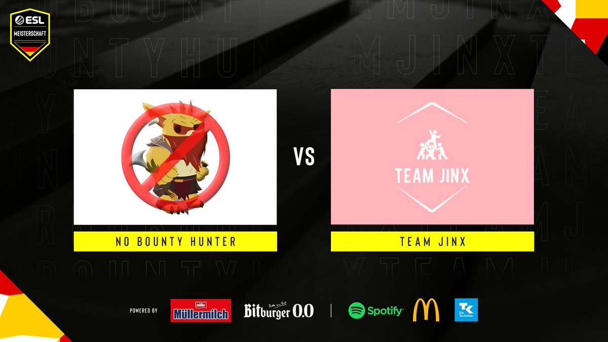 📣 Bekommen wir heute einen neuen Tabellenführer oder ist das Game jinxed?

⚔ <a href="/NBHDota2/">No Bounty Hunter</a> 🆚 <a href="/TeamJinx6/">Team Jinx</a> 
🎙 @JanHoltma &amp; @DaHorsty
🌐 twitch.tv/shokztv

Weitere qualitativ hochwertige Wortwitze gibt es jetzt live auf <a href="/shokztv/">shokzTV</a> 😉

#Dota2 #ESLMeisterschaft