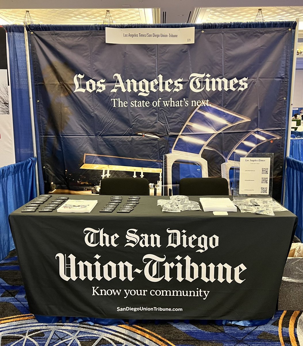 If you’re at the <a href="/NABJ/">#NABJ Headquarters ✊🏾🖊️🎙️💻 📷 🎥 📝 🔈</a>NAHJ22 Convention don’t forget to stop by our booth at the career fair. We have openings! <a href="/latimes/">Los Angeles Times</a> <a href="/sdut/">The San Diego Union-Tribune</a> @NABJ <a href="/NAHJ/">NAHJ</a>