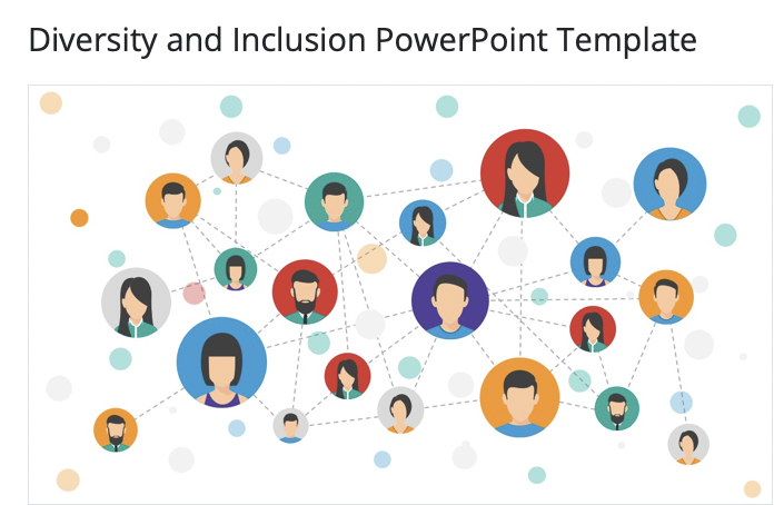 EmLindley's tweet photo. Notice anything about this "diversity and inclusion" powerpoint template? Maybe it's all "diversity of thought"? https://t.co/RgmY092DhI