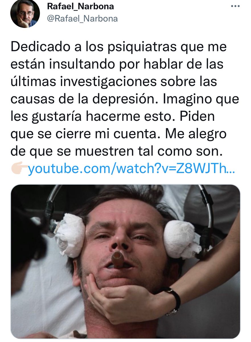ACARUYMAN's tweet photo. Ahora los psiquiatras son los malos  cuando en realidad este tipo que no es ni médico se puso a opinar sobre un área que no conoce https://t.co/TM0qgiBkrZ