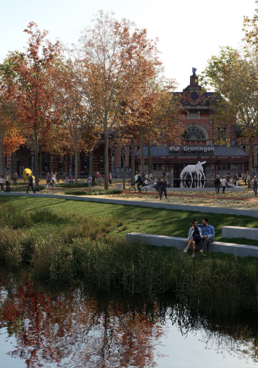guidohummel's tweet photo. @NandaSluijsmans Wenkend perspectief voor het plein van het hoofdstation in Groningen
#leidraad #openbareruimte #verblijfskwaliteit #klimaatadaptatie #peerdvanomeloeks @gem_groningen @ingridbolhuis https://t.co/yBEYtU7uVq