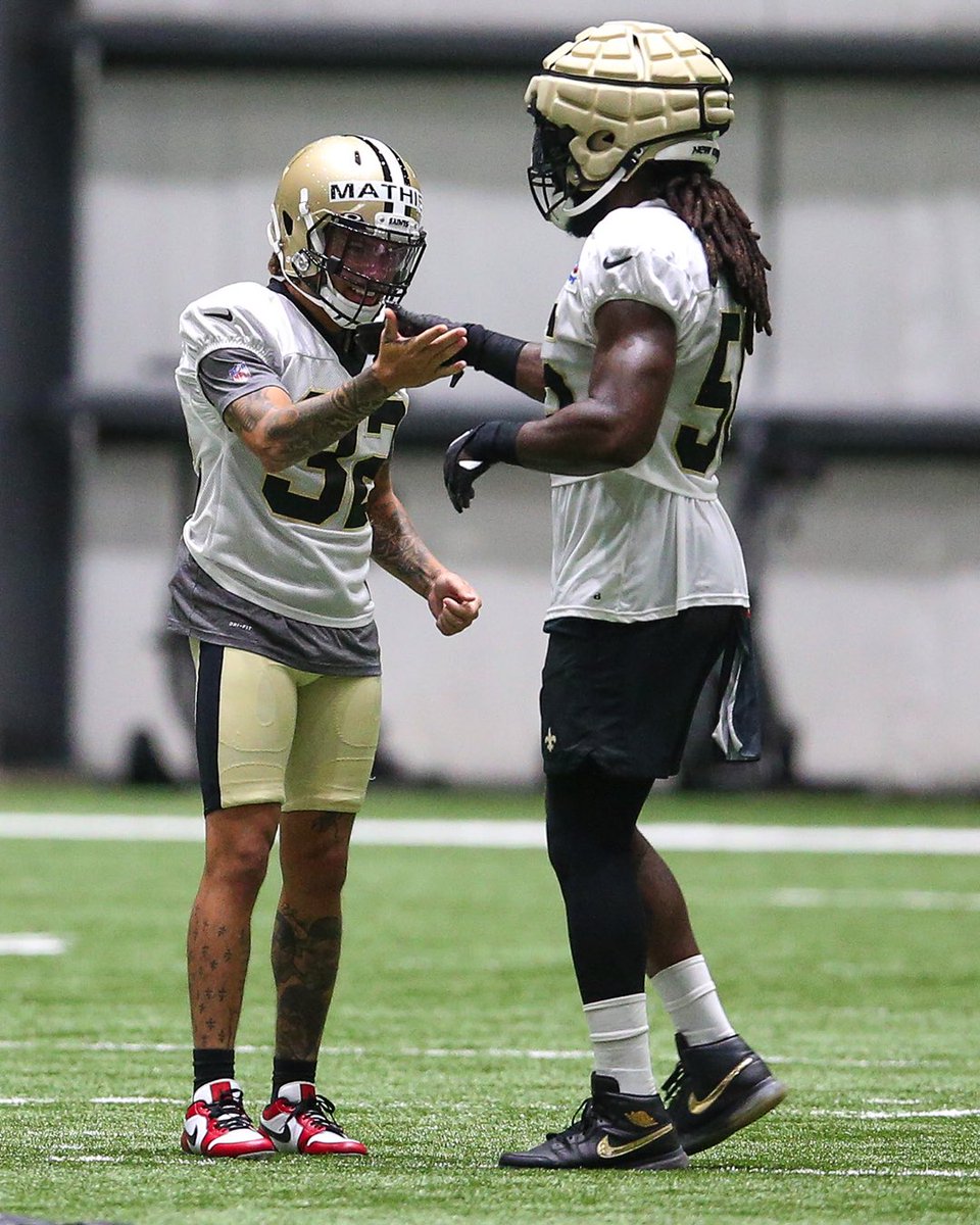 Saints's tweet photo. 🙌 @Mathieu_Era at practice today #SaintsCamp https://t.co/Mlv67kq0iz