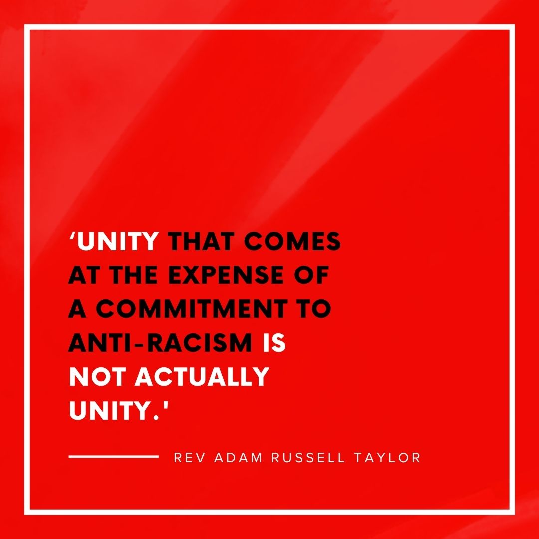 As Reverend <a href="/revadamtaylor/">Adam Russell Taylor</a> shared at #TJCGlobal21, taking a stand against racial injustice can be uncomfortable, but that doesn’t mean we shouldn’t do it. To take on racism, we must push past our fear of rocking the boat and having difficult conversations.

#TheJusticeConference