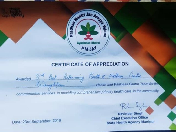 anm_fhw's tweet photo. Recieved 3rd  best award "Health and Wellness  Center " Wangkhem Thoubal,  Manipur  on 23rd  September 2019. https://t.co/U68SK4O9ce https://t.co/KBganoNJU4