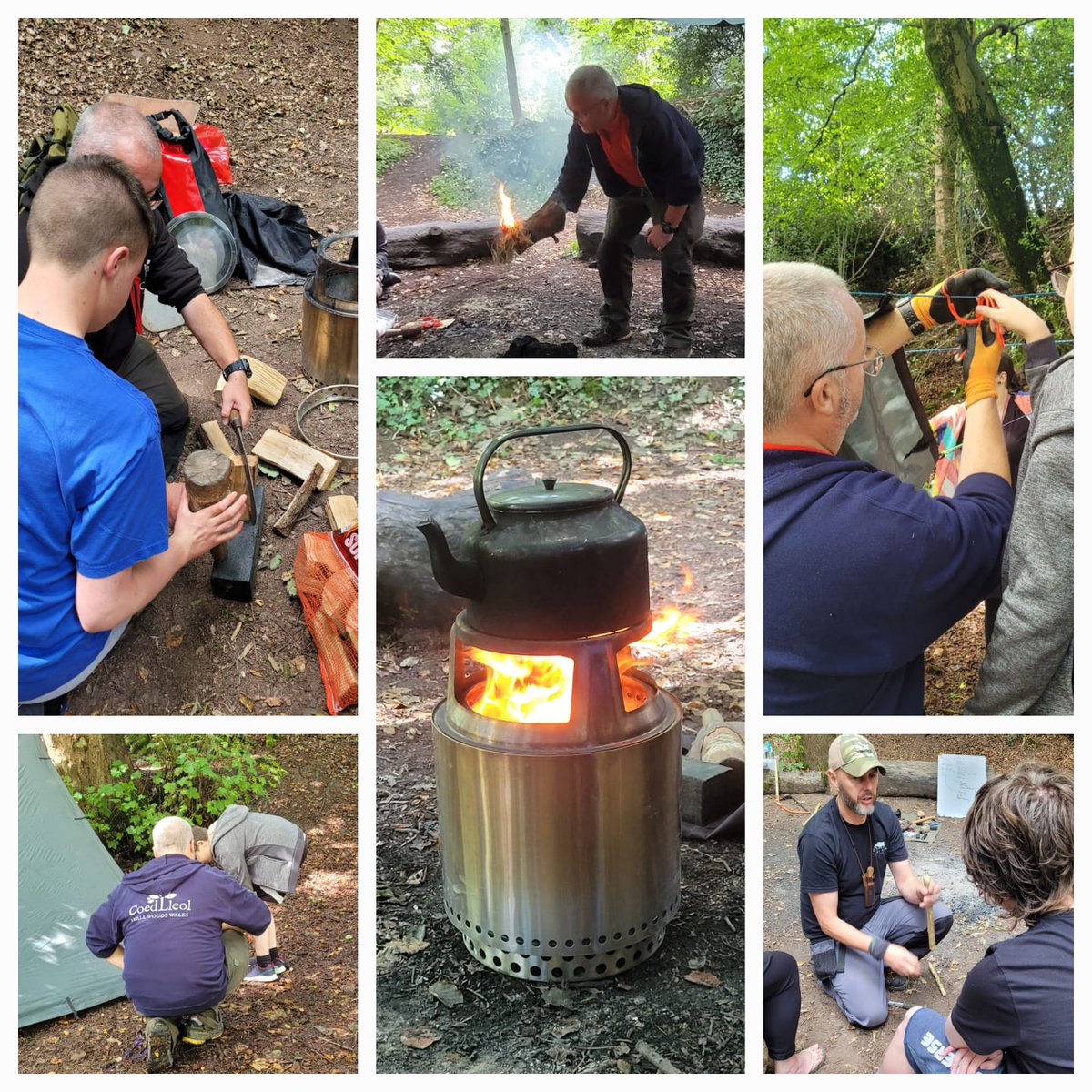 Our young people, supported by the council’s disabled children’s team, are having lots of fun this summer developing their bush craft and survival skills with CoedLleol (Small Woods Wales). @ActifWoodsWales