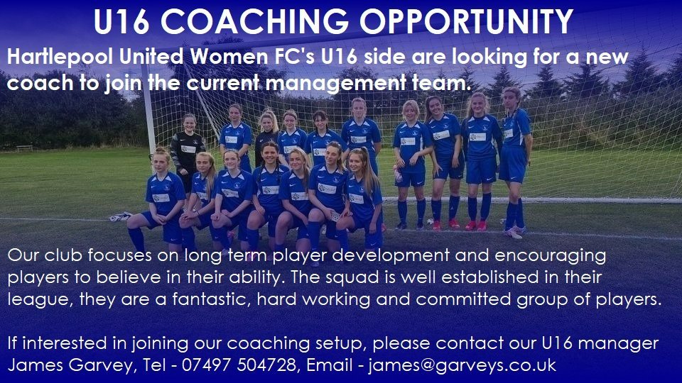 Our U16 side are looking for a new coach to join their setup for the 2022-23 season. This is a fantastic opportunity to work with an established side with a great team spirit.

Contact our U16 team manager James for more information:
📞 07497 504728
✉️ james@garveys.co.uk