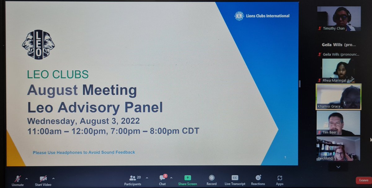 LionGeila's tweet photo. Leo Advisory Panel August meeting #LeoAdvisoryPanel #Leos #LeoLions #LionsClubsInternational #TogetherWeCan #TogetherWeWill #KindnessMatters
#TheFutureIsLeo https://t.co/O2bjp9a0vP