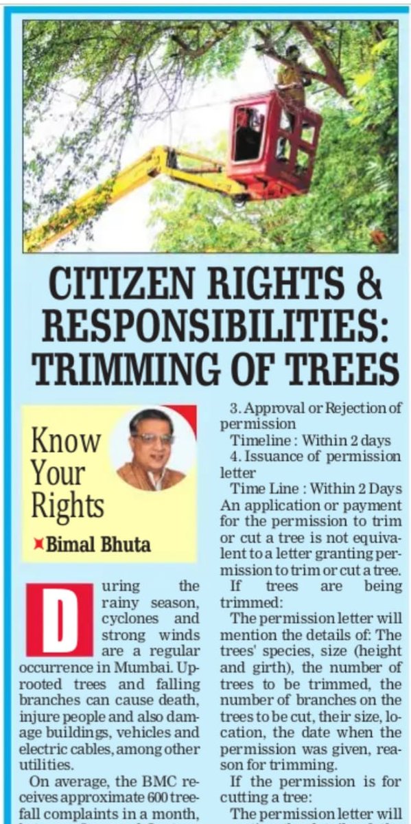 BimalBhuta's tweet photo. My Column in

Janmabhoomi Pravasi
Topic : Customer Rights - Loan Application, Processing &amp; Disbursment

Free Press Journal
Topic : Citizen Rights &amp; Responsibilites - Trimming of Trees

https://t.co/7mu98QlSKy

#CitizensRights https://t.co/FFgI38gT2g