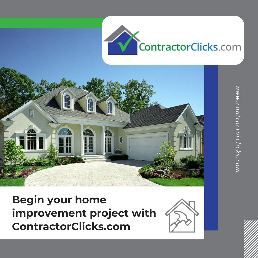 contrctrclicks's tweet photo. We know how time-consuming it can be to find a qualified contractor.

Let's find your home with the right home remodeling specialist!

Learn more: https://t.co/K7hm4J4ZaP

#contractor #construction #renovation #interiordesign #design #contractorclicks #homeimprovement https://t.co/N0Q7oKyYnm