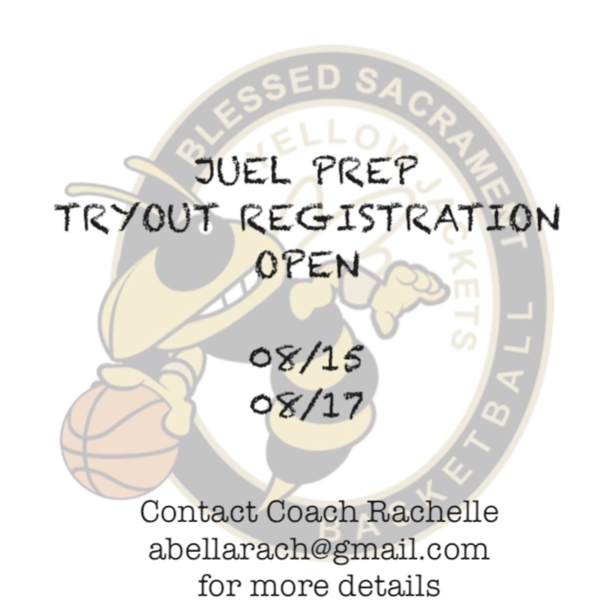 JUEL PREP REGISTRATIONS OPEN! arc.link/org/blessed/re…