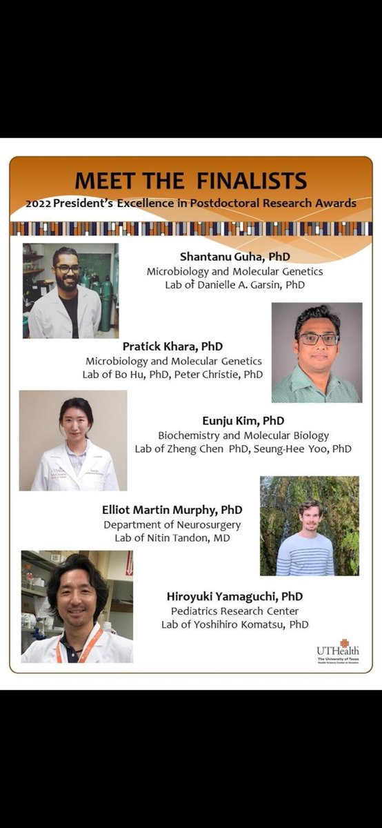 pdauthealth's tweet photo. T-1 day until #PostdocAwards22! We're all looking forward to our five finalists' presentations tomorrow π¬π§ π @McGovernMed @UTSDHouston @MDA_UTHGrad @CizikNursing @UTHealthSPH https://t.co/nC9VpGczwr