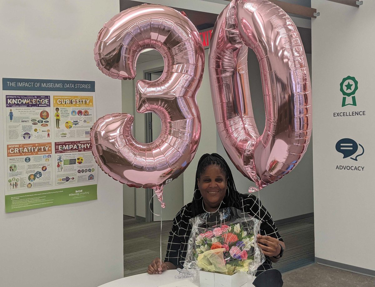 AAMers's tweet photo. 🎉 Happy 30-year workiversary to our Director of Exhibits &amp; Revenue, Shelon Atwater! From starting in member services in 1992 to running our MuseumExpo each year, Shelon's energy, support, and commitment are unmatched.

Thank you, Shelon, for your dedication, creativity, and joy! https://t.co/tDKmp4zCuJ