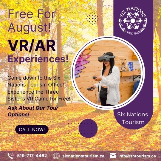 Free VR for the month of August! Come on down to the Tourism Office in Chiefswood Park! #VR #Ohsweken #SixNations