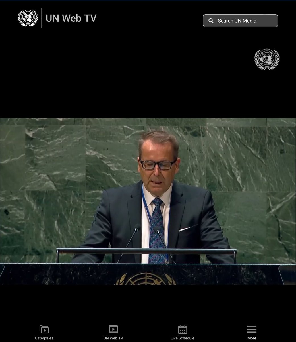 IrmeliViinanen's tweet photo. (5th plenary meeting) Tenth Review Conference of the Parties to the Treaty on the Non-Proliferation of Nuclear Weapons (1 - 26 August 2022) #UNWebTV #UNHQ #NewYork https://t.co/CuwKuLrDun https://t.co/Vvo6CTjoOA
