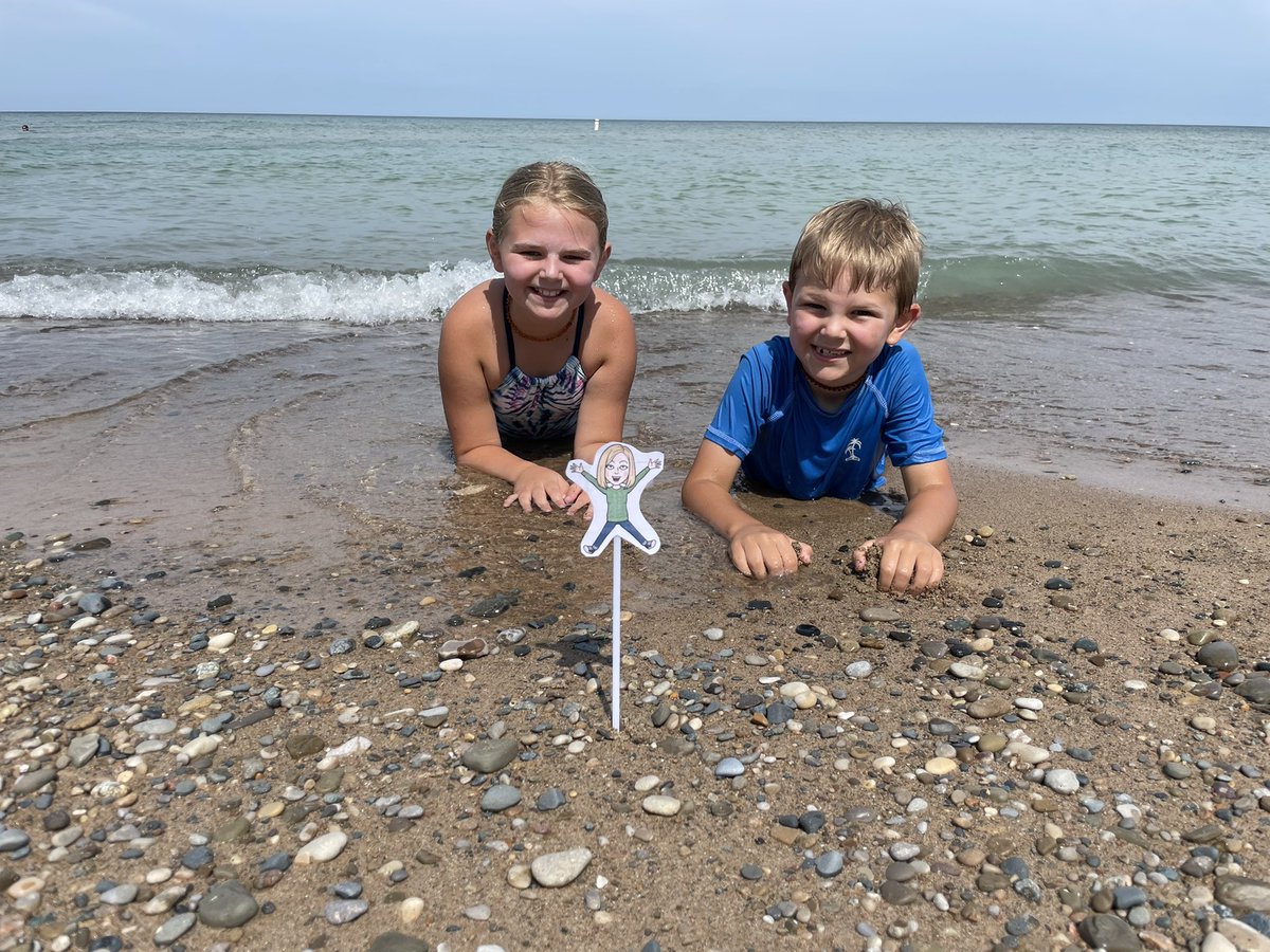 Brought <a href="/MrsPsKinders/">Pietryla's Place</a> to the beach today! Can’t believe it’s already August!