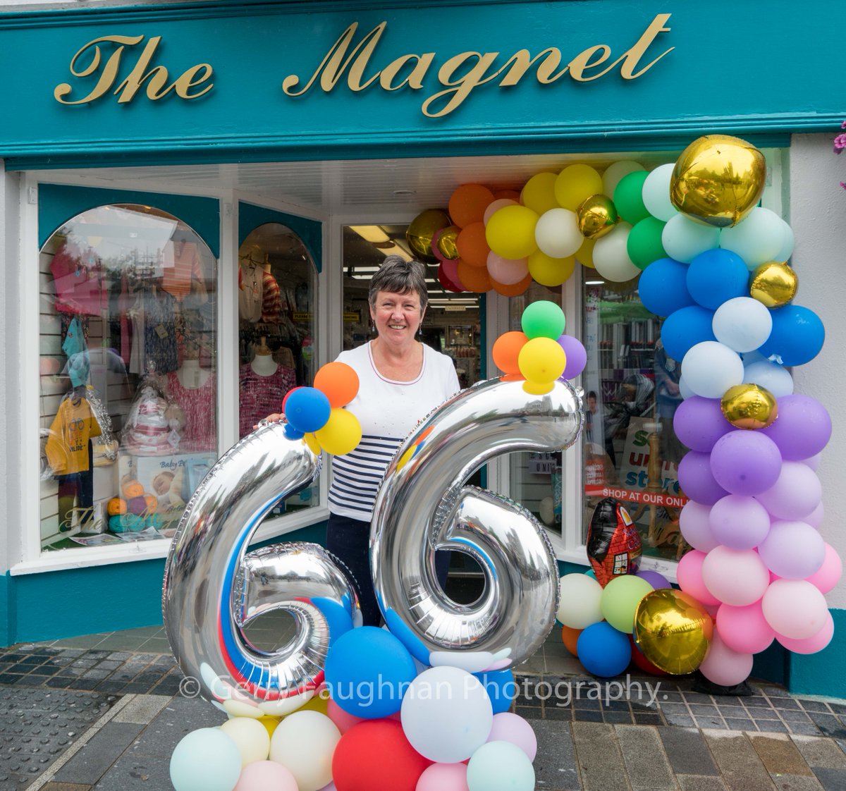 GerrysPix's tweet photo. Congratulations to Finola Armstrong McGuire who is celebrating the 66 years her family have been in #business at The Magnet in#CarrickonShannon #leitrim Pleased this pic featured on both @LeitrimLive and @RoscommonHerald https://t.co/OIA41oTO4d