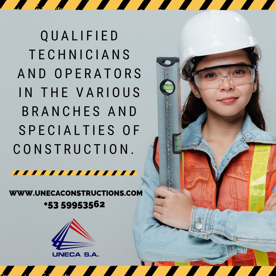 UnecaSa's tweet photo. Technicians in various branches and machinery operators, welders, electricians, fitters, plumbers, carpenters, bricklayers, assemblers and mechanics. Contact with UNECA S.A.
https://t.co/EvJWqupohL
#construccion #manodeobra #manodeobralocal #cubaconstruccion #diseño https://t.co/NjEzcPgTps