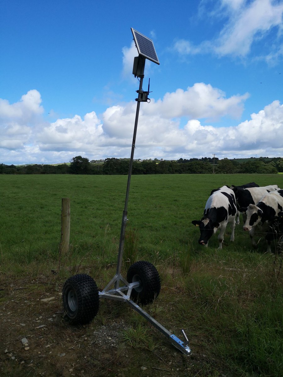 Out today with a customer who has their heifer block monitored by a <a href="/CowManager/">CowManager</a> Solar Antenna mounted on a homemade atv trailer chassis. The one solar antenna moves with the heifers as they graze the fragmented silage ground providing real-time alerts. 

 #CowManager