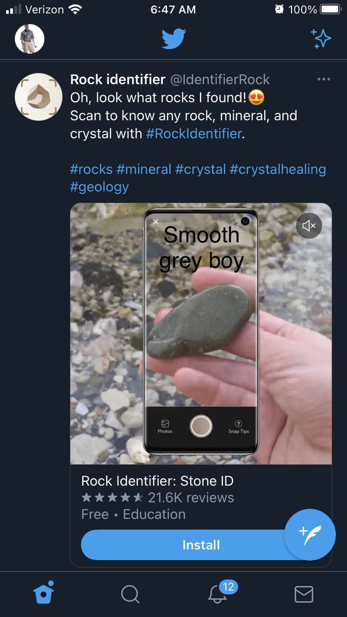 Koooooch's tweet photo. I must get this app! I gotta know my rocks! https://t.co/iOwGnMfDLs