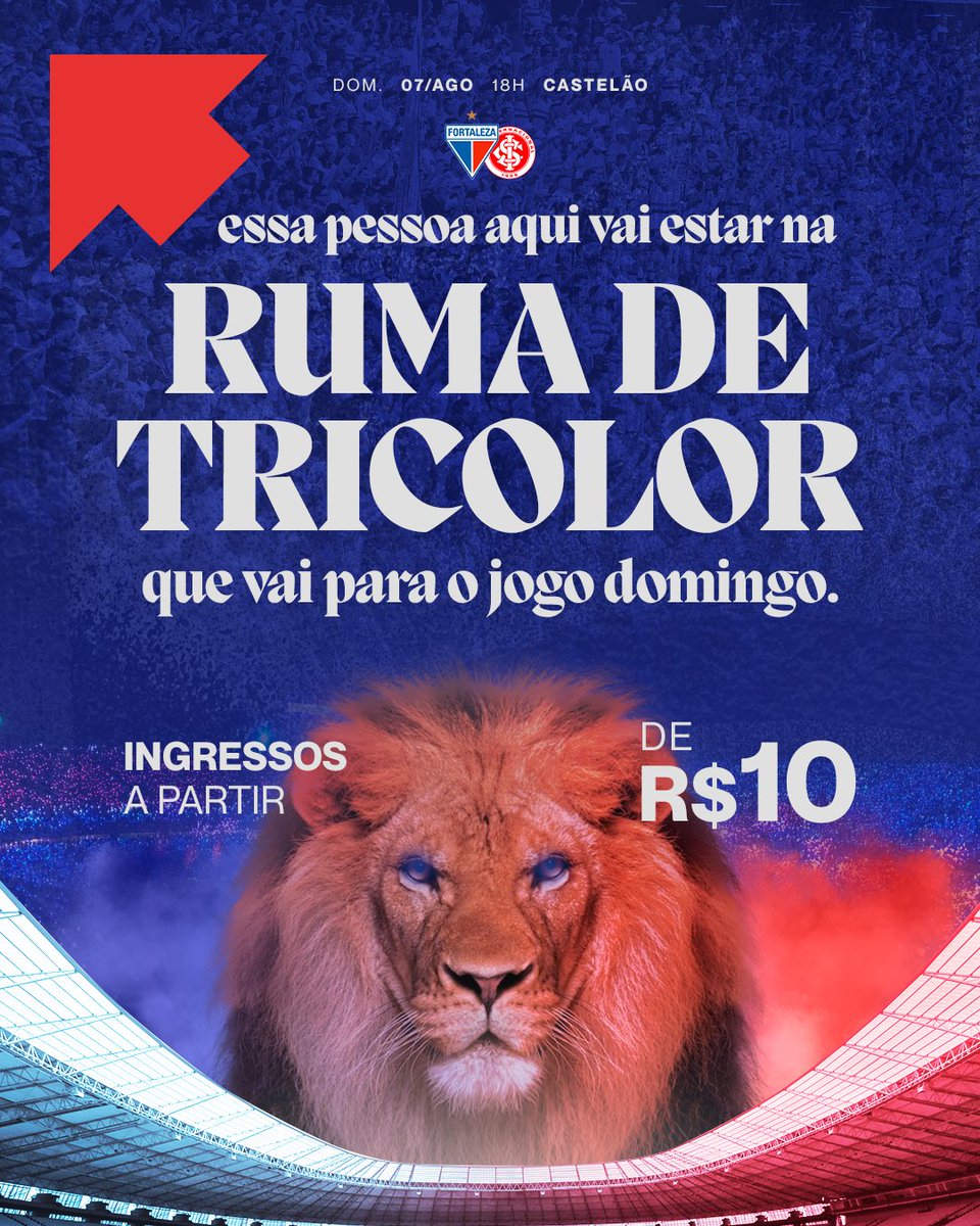 FortalezaEC's tweet photo. Quem também vai estar nessa ruma de tricolor que vai lotar o Castelão domingo, dar RT nesse post e comenta aqui com: #EUVOU!

Ah, e se você não vai conseguir ir, compartilha mesmo assim, e vamos ajudar a convocar toda a Nação para esse jogo importantíssimo! 🇲🇫

#VamosDeRuma https://t.co/tflpRWsTq6