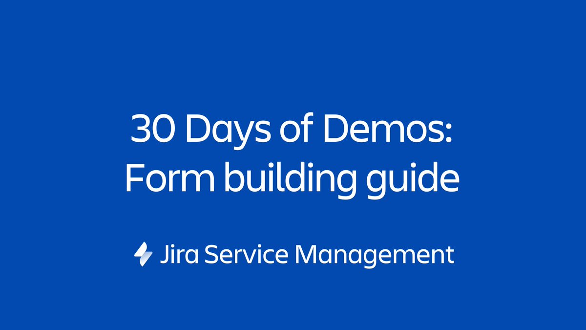 JiraServiceMgmt's tweet photo. Building a form is a lot like going on a wilderness hike.
No it's not. But we made a guide for it anyway. See the complete guide to building better forms in Jira Service Management.
https://t.co/T6LPNM2ftl
Tune in to Day 27 of 30 Days of Demos. #forms30 https://t.co/qS3rAV2L44