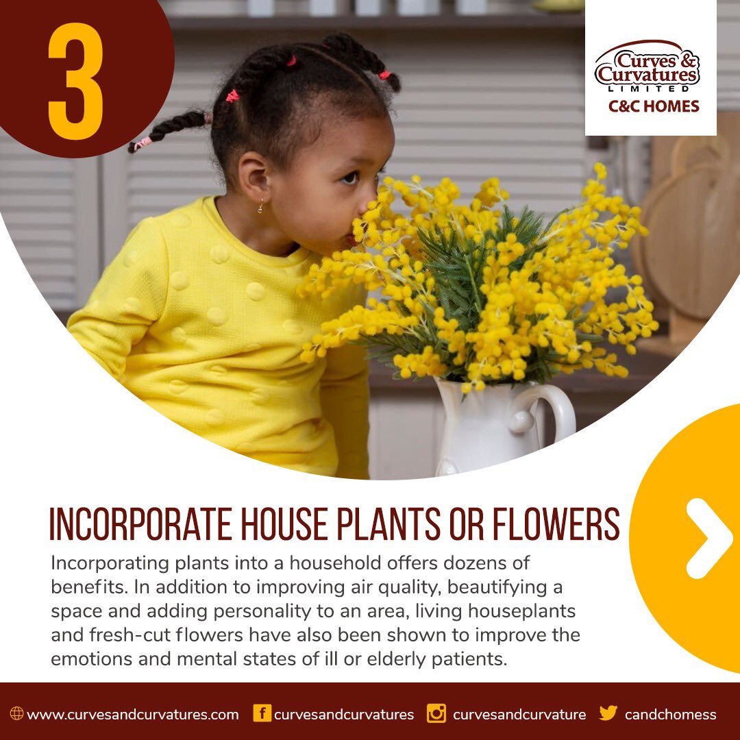 candchomess's tweet photo. 1. Pay attention to lighting 
2. Declutter
3. Incorporate house plants or flowers
4. Hang art work. https://t.co/5RjH4As2RR