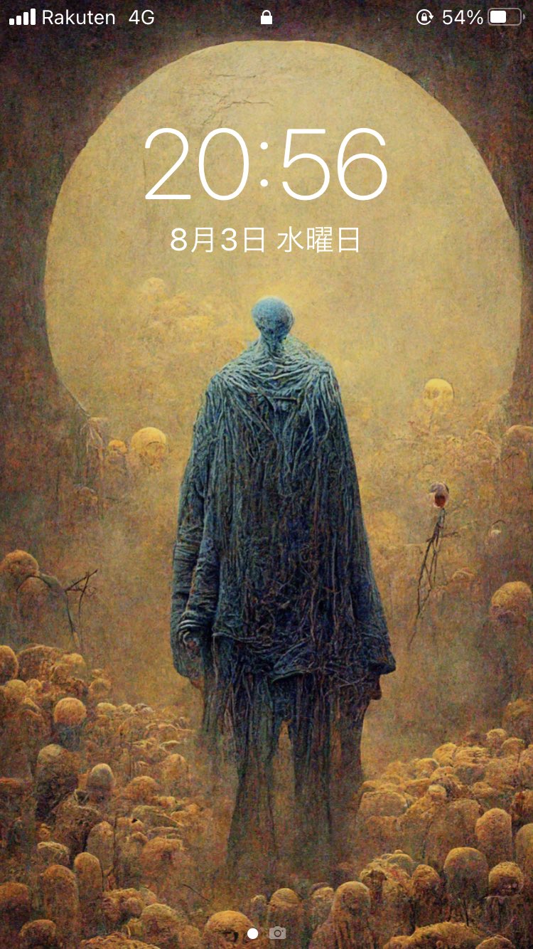 チーズちくわ Aiくんにベクシンスキー風に描いてもらった 異常独身男性 を壁紙にした T Co 4kj5a3o7xt Twitter