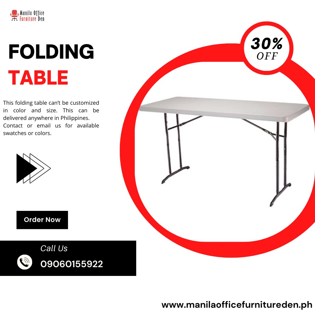 ManilaDen's tweet photo. This folding table can’t be customized in color and size. This can be delivered anywhere in Philippines.
Contact or email us for available swatches or colors
We’ll be very glad to negotiate the best price.
product:https://t.co/1x87rNNNRQ
Email: mnlofd1@gmail.com https://t.co/MCg8i5hcbc