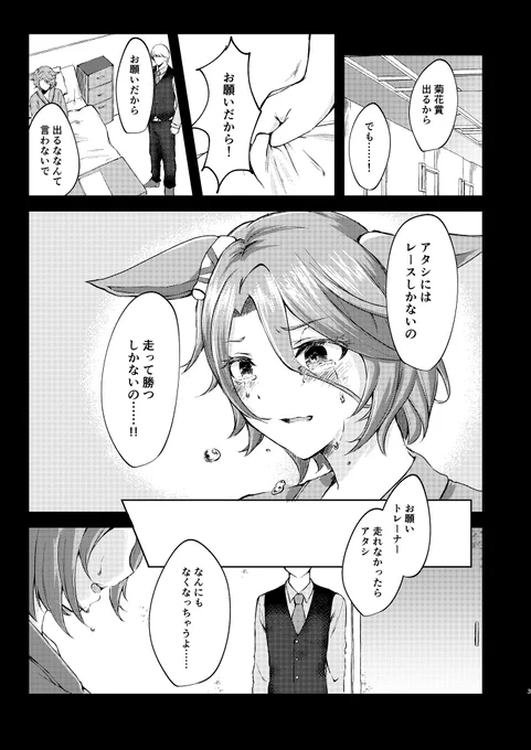 【新刊サンプル】1/2
タイシンシナリオ菊花賞と
その裏で動くチケゾーとハヤヒデ

▼書店委託はこちらから
https://t.co/itDDDSQzEG 