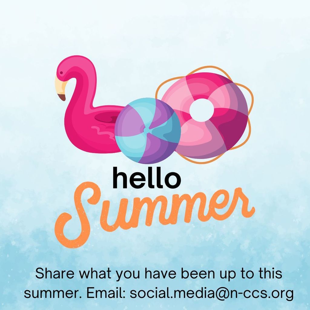 NCCSschools's tweet image. We want to know what our students have been up to this summer! Let us know by sending an email that includes a photo and a description that includes the student's name and school to Social.Media@n-ccs.org By sending the email, you are giving N-CCS permission to post.