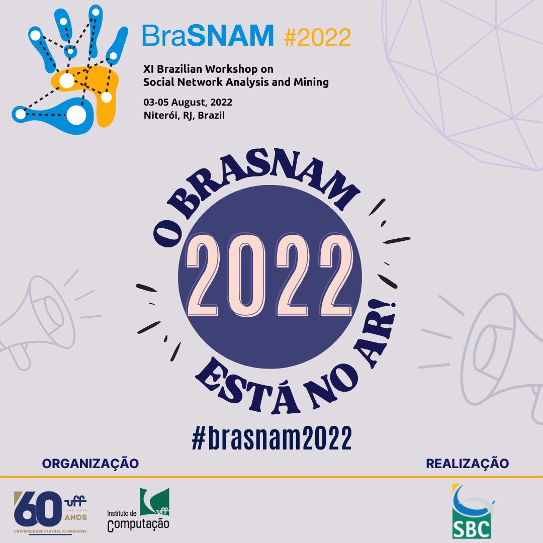 brasnam_csbc's tweet photo. Chegou o grande dia… O BraSNAM2022 já começou! Toda a comunidade está convidada a participar de todo o evento! Não perca! Para mais detalhes e toda a programação do evento, acesse o link https://t.co/3uKOBKYPZ4
#brasnam2022 #csbc #computação #socialmedia #Datascience #datamining https://t.co/29R2d1uYCC