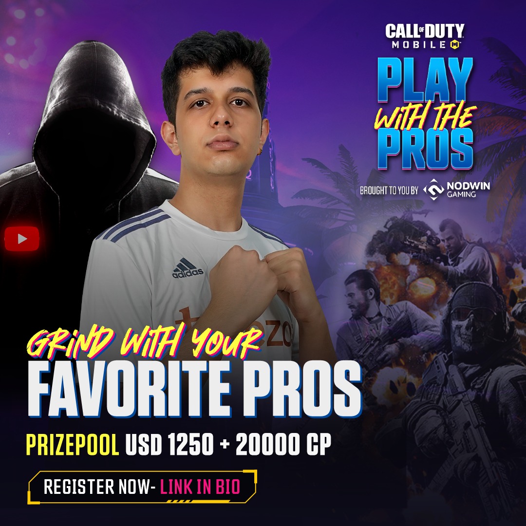 NodwinGaming's tweet photo. It's time to grind with your favorite pros! 🤩
Can you stand against them in the Multiplayer Challenge and win the lion's share of USD 1250 + 20000 CP? 🤨

🔗Register Now- https://t.co/mF4B5FO9e5 

#CODM #CallOfDuty #ReunitingSoldiers #CODMIndia #PlayWithPros https://t.co/KNnuh6JbKK