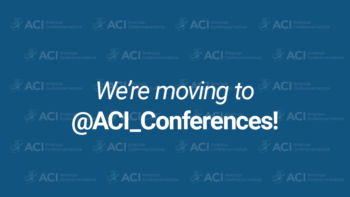 ACIMarketing's tweet photo. This account is shutting down! We’ll be moving all future updates to @ACI_Conferences. Follow us today and receive 10% off your next conference registration! Once you follow, DM us and we’ll send you a promo code to use on our site. Conditions apply. https://t.co/LLdckELfni