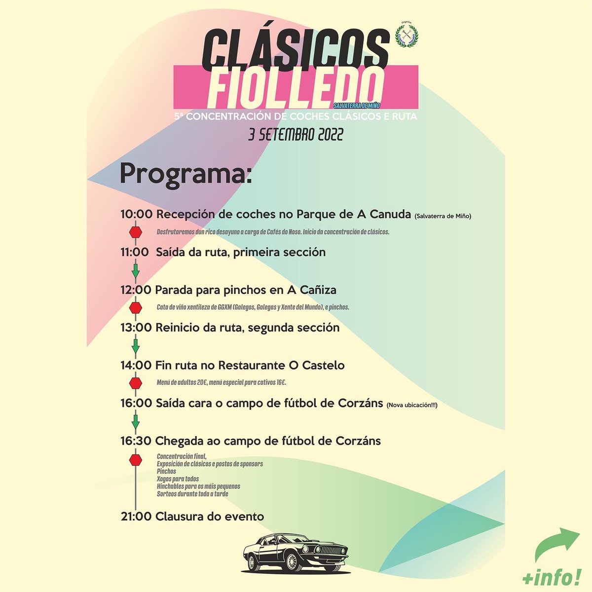 mess_draw's tweet photo. Diseño de cartel, flyers, colgantes y documentación para Clásicos de Fiolledo en ésta nueva edición de su evento estrella 💫 

Más información en sus redes sociales!
 
#MessDraw #Diseño #Cartel #Publicidad #Marketing #Branding #Imagen #Design #CochesClásicos #Colorful https://t.co/dtTr8q4kyH
